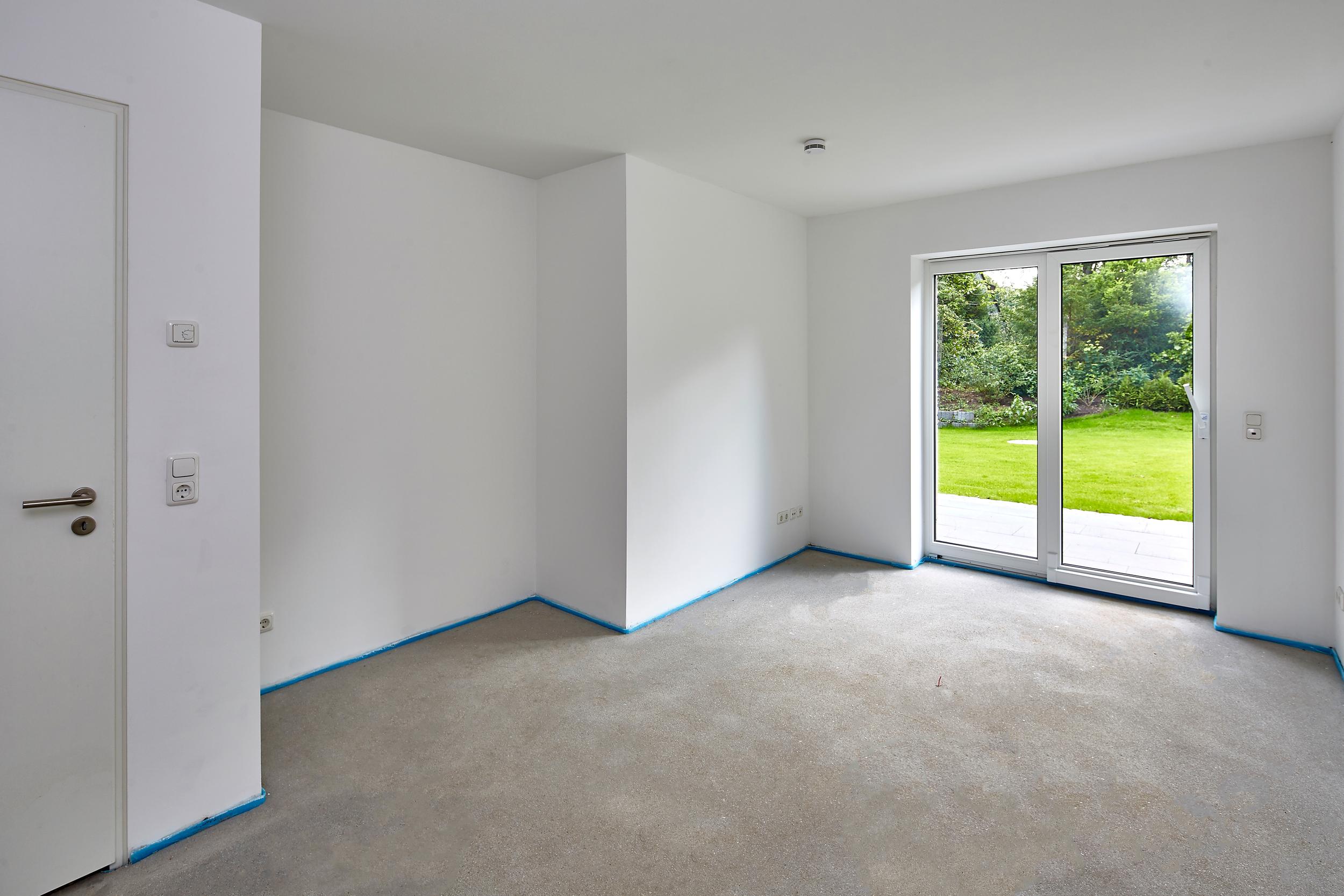 Estrich abgetrocknet in einem Wohnzimmer